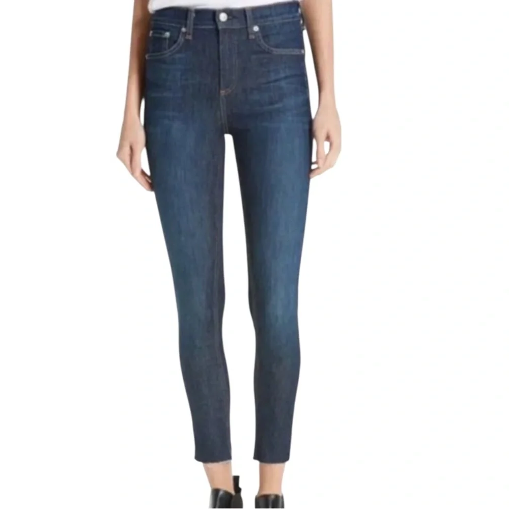 rag & bone Jeans 10 Inch Ankle Skinny Dark Blue Denim Stretch Women’s Size 27